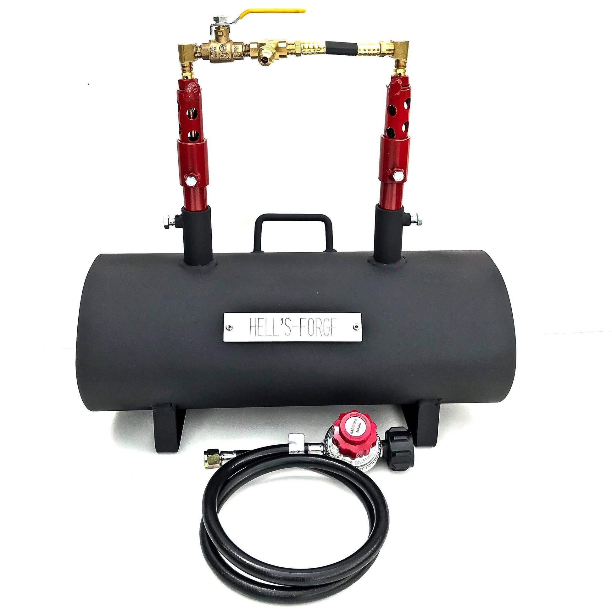 Hell's Forge USA Gas Portable Propane Forge Double Burner - For blacksmithing, bladesmithing, knifemaking, farrier forge tools and large size provides max workspace. Perfect for Forged In Fire fans. The Best Forges - MADE IN THE USA!
